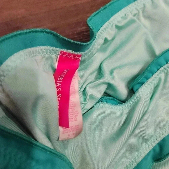 Victoria’s Secret Bikini Bottom Swim Bathing Ruffle Teal Green Blue S - Picture 4 of 6
